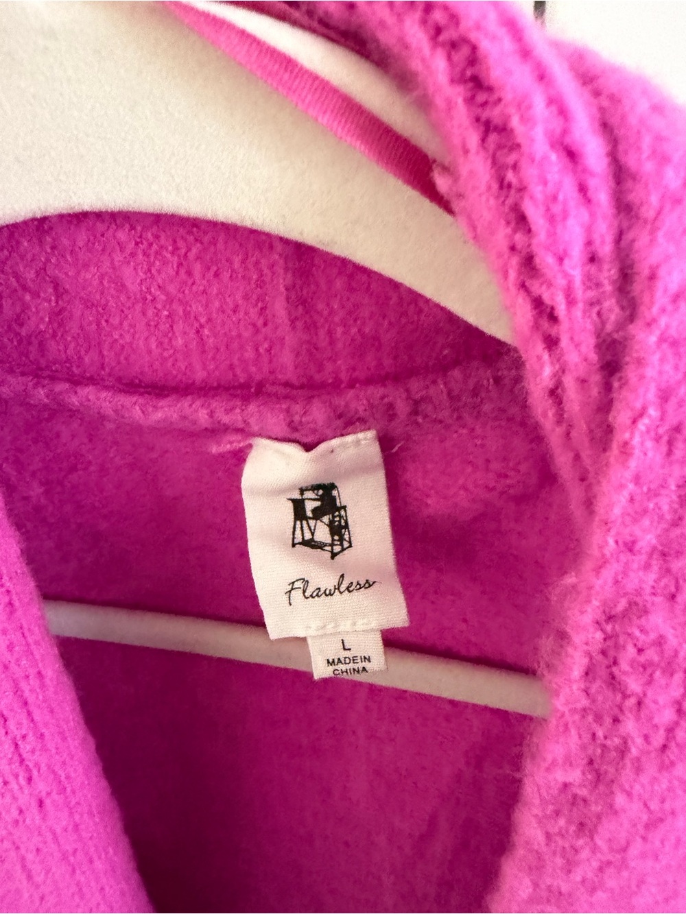 Plush Open-Front Cardigan in Bright Pink - Picture 2 of 3